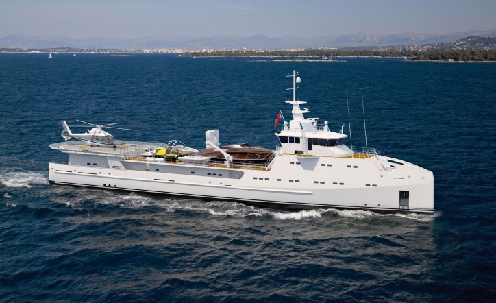 First Ever 69-meter Yacht Support Vessel With Helicopter Hangar Sold