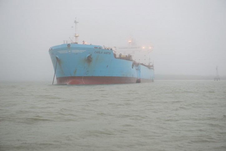 M/T Carla Maersk damaged Houston Ship Channel