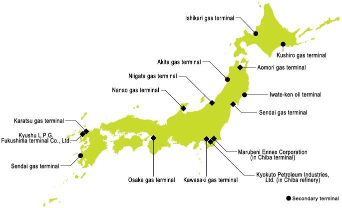 Map of Terminals: ENEOS Globe Corp 