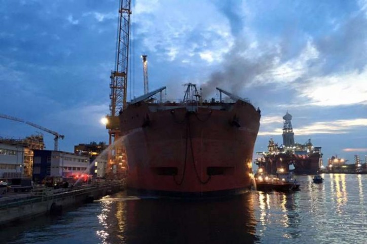 Seven hour operation to put out fire on cargo barge at Tuas shipyard ...