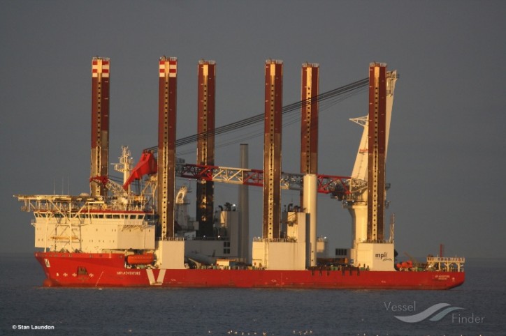Installation Vessel MPI Adventure Erected The Last Turbine At Sandbank Offshore Wind Farm 