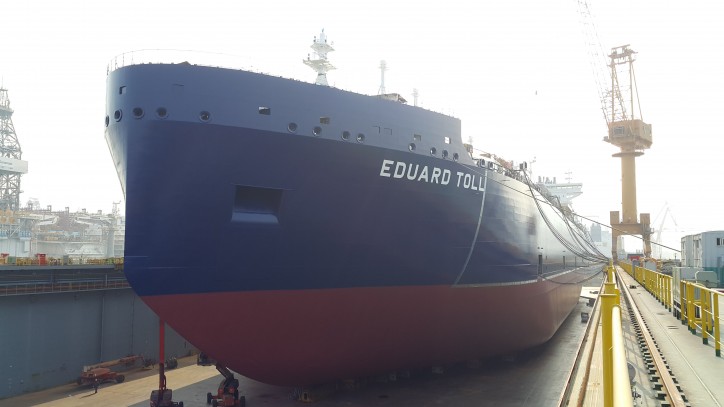 Spotted: Teekay’s First Icebreaker LNG Carrier Launched