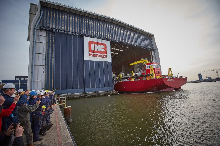 Royal IHC Launches First Of Two Beagle 8 TSHDs For Adani
