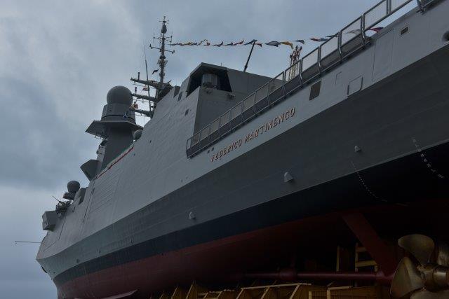 Fincantieri: The Seventh Multipurpose Frigate “Federico Martinengo” Launched at the Riva Trigoso shipyard in Genoa