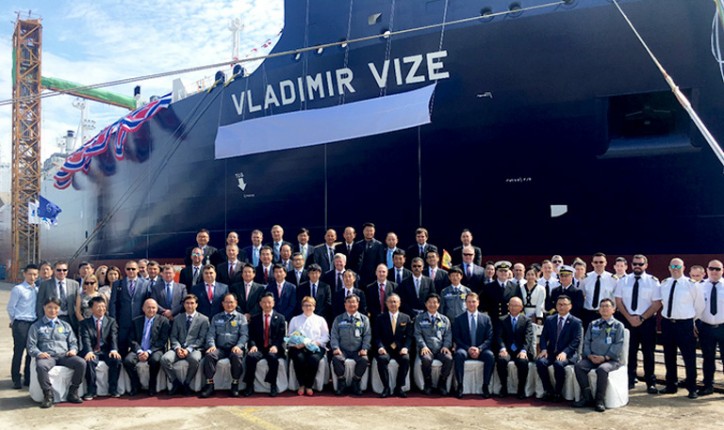 Ice-Breaking LNG Carrier for Yamal LNG Project Named Vladimir Vize