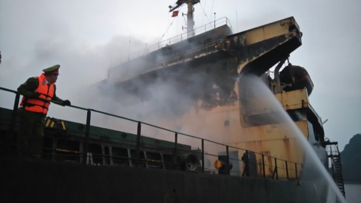 Bulker South Star was severely damaged after a fire on board on Feb 2 in Tonkin Bay, Vietnam.