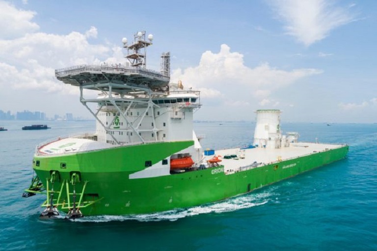 DEME’s LNG-fueled offshore installation vessel heads for Europe