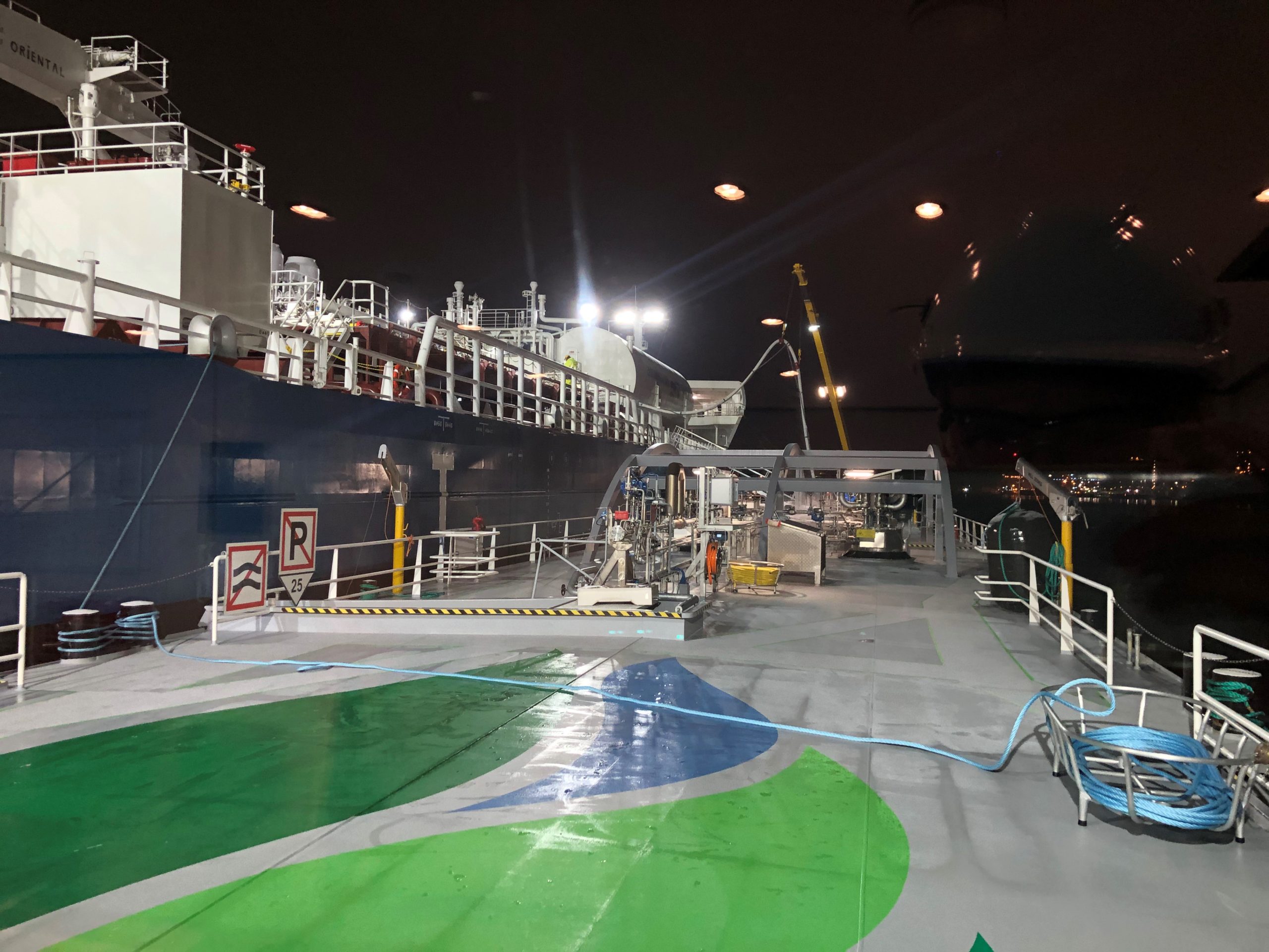 First LNG bunkering Ship to Ship in Ghent