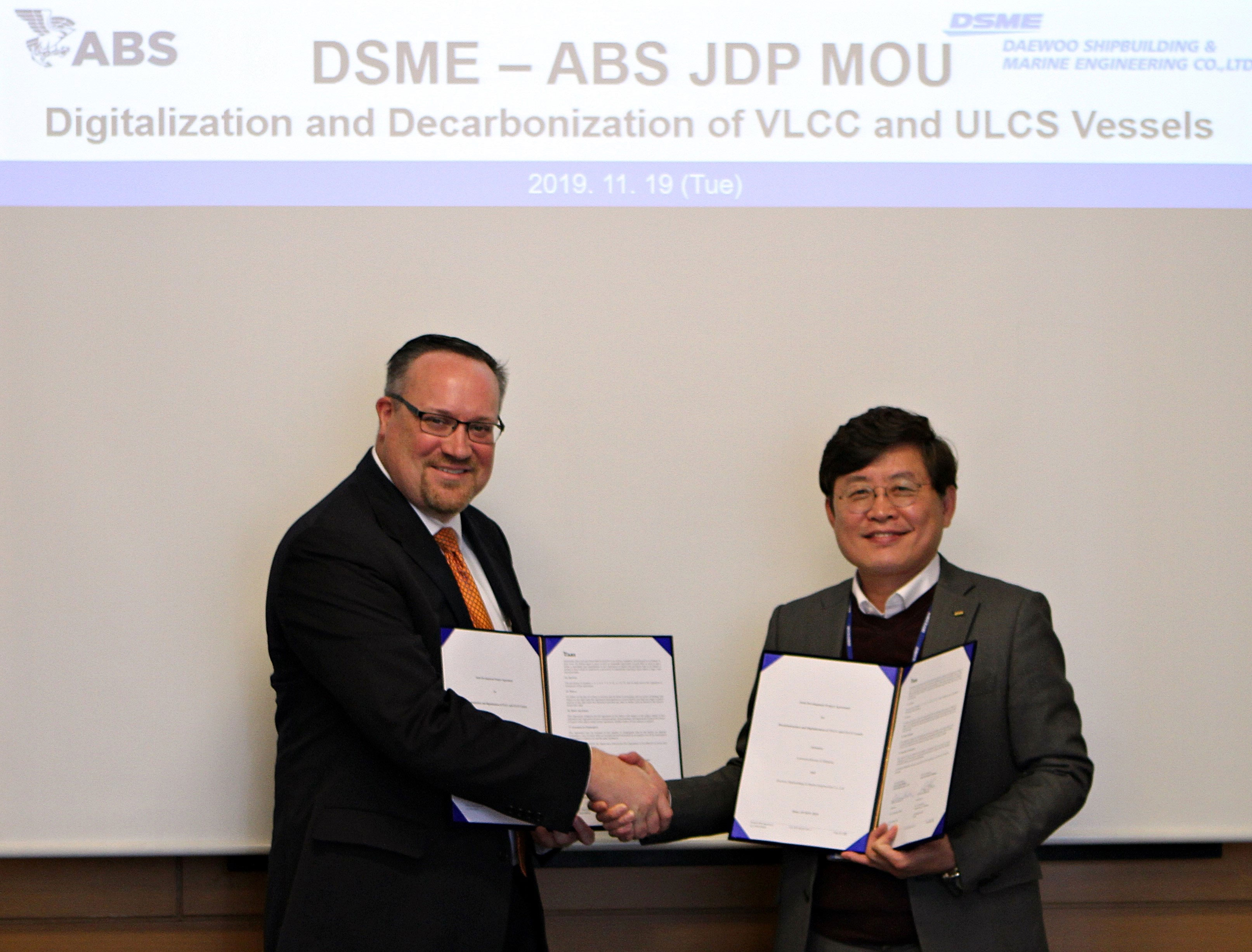 ABS and DSME Sign Digitalization and Decarbonization JDP Agreement