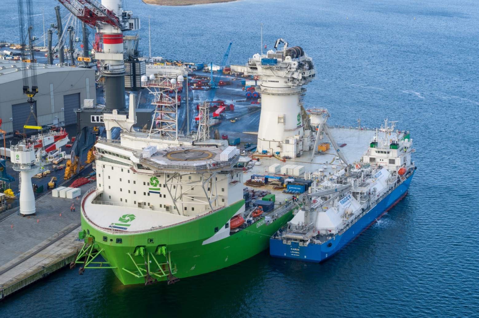 Next generation offshore installation vessel ‘Orion’ fuelled for the first time with LNG