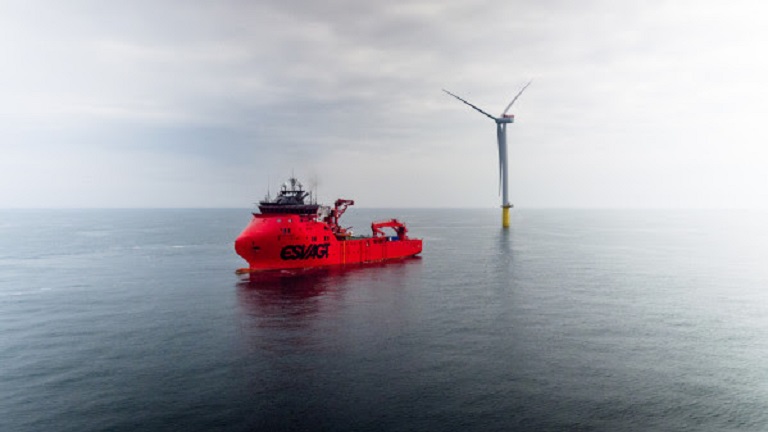 Innovative cooperation between offshore wind turbines and drones