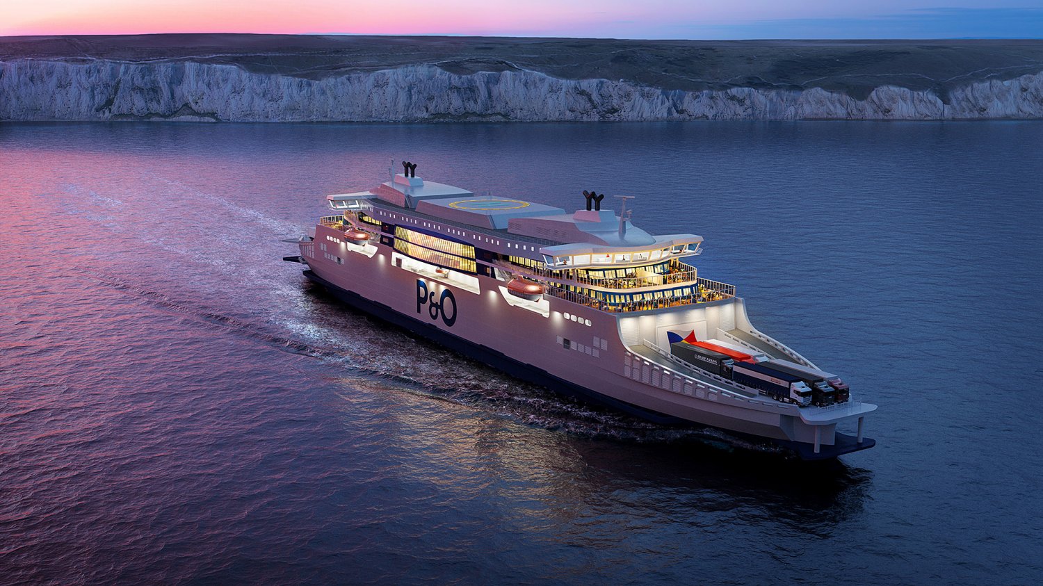 P&O Ferries releases first images of 260m euro new super-ferries, designed to revolutionise transport between Britain and Europe