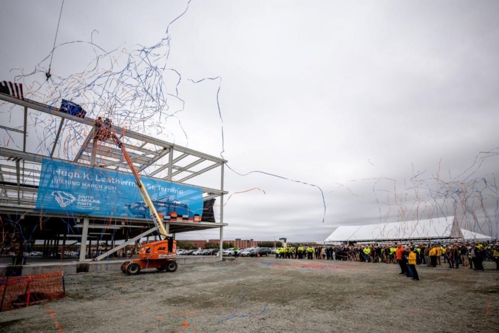 South Carolina Ports celebrates construction milestone at Leatherman Terminal