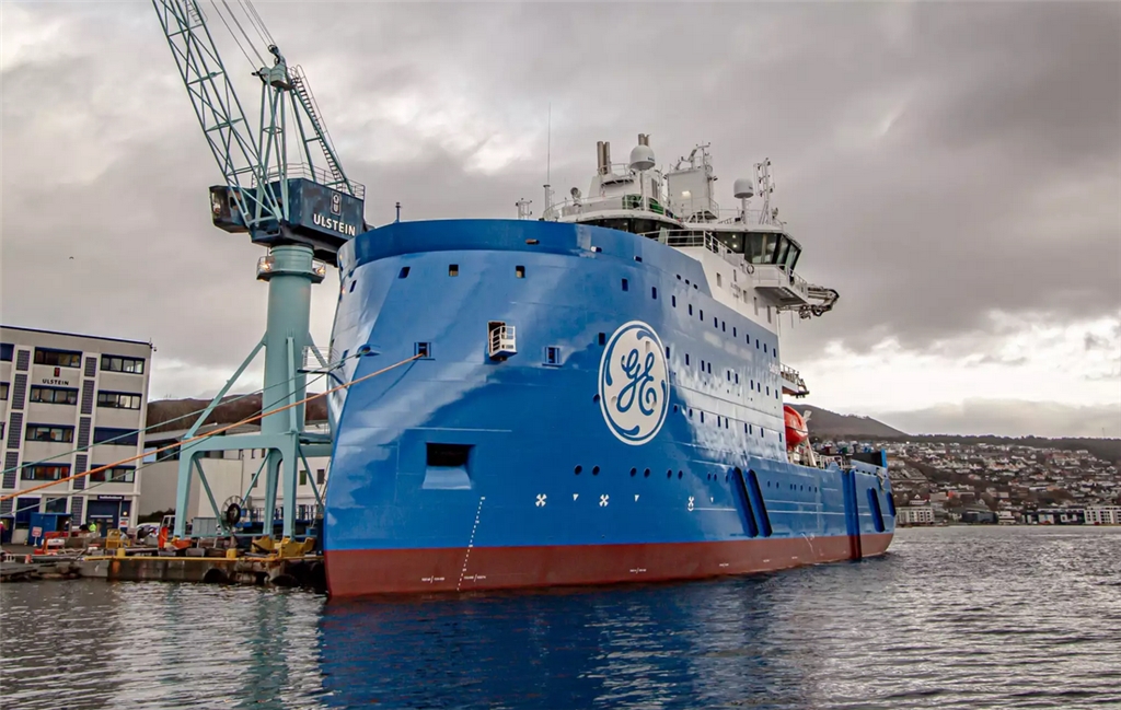 Newbuild Offshore Wind Vessel Positioned Quayside at Ulstein Verft