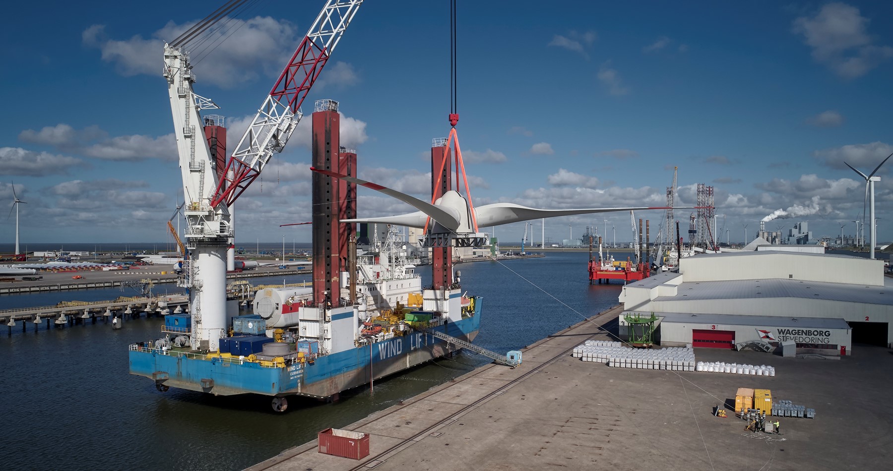 Shore power connection at Wagenborg terminal Eemshaven