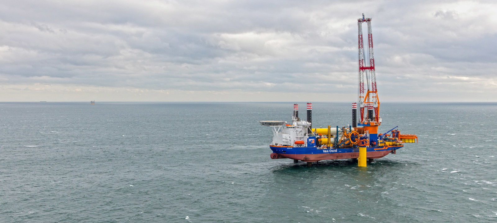 Van Oord’s offshore installation vessel Aeolus successfully completed the installation of 77 foundations for the Borssele III & IV wind farm