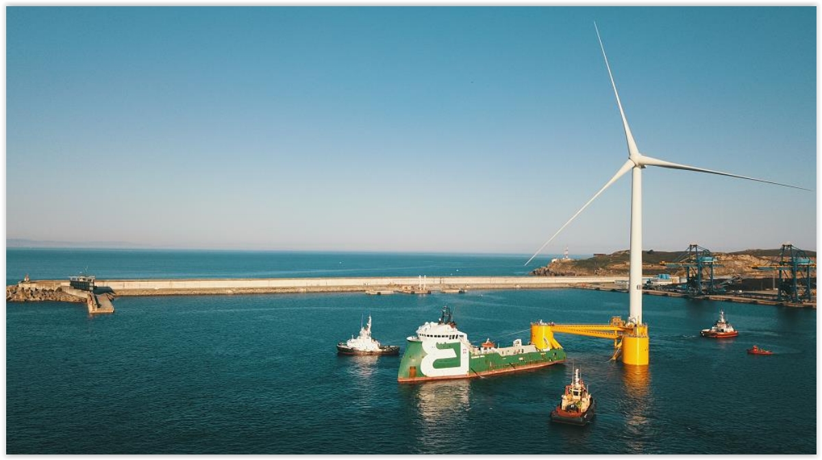 Bourbon Subsea Services collaborates in the installation of the third floating wind turbine for the Windfloat Atlantic project
