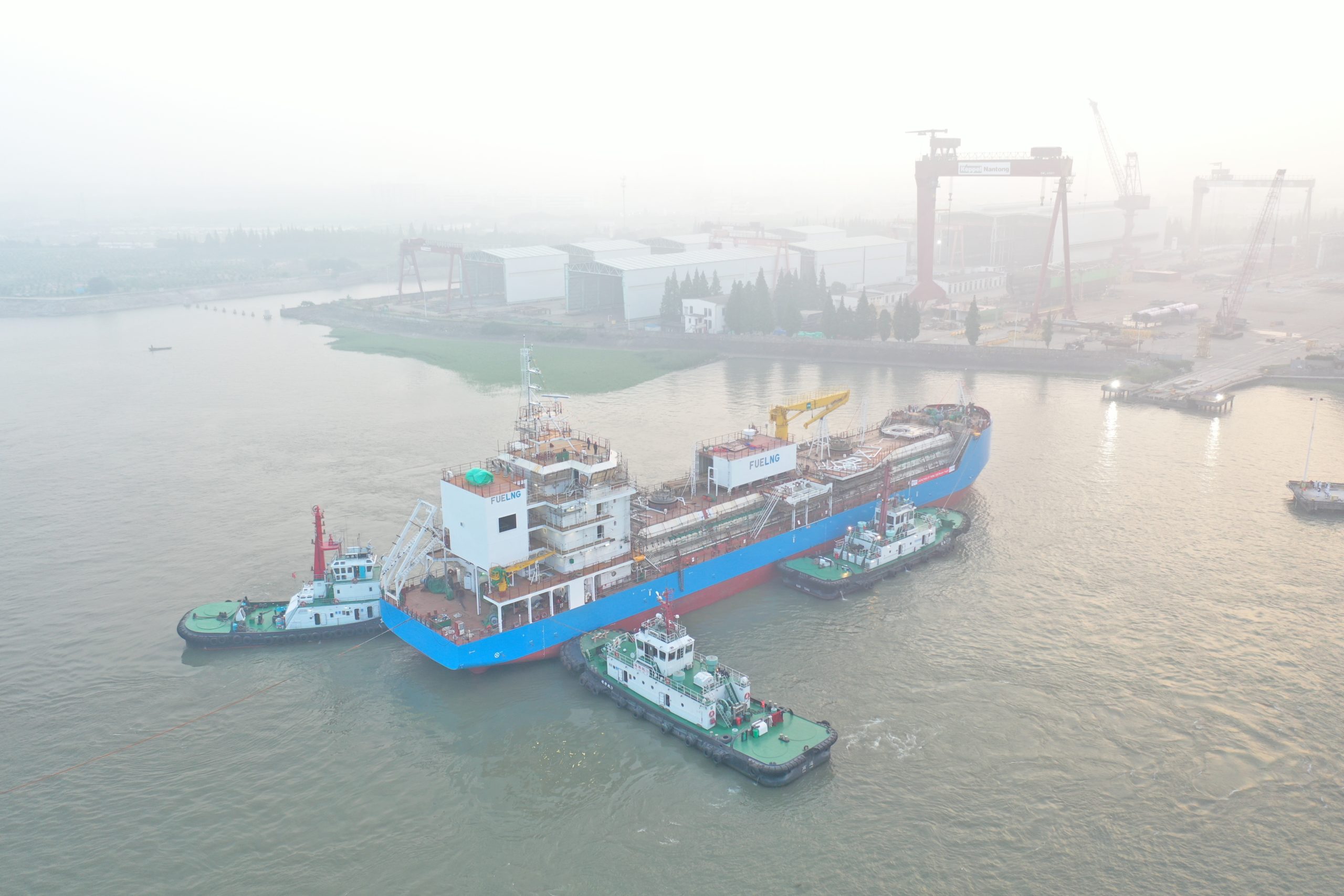 Singapore’s first LNG bunkering vessel launched