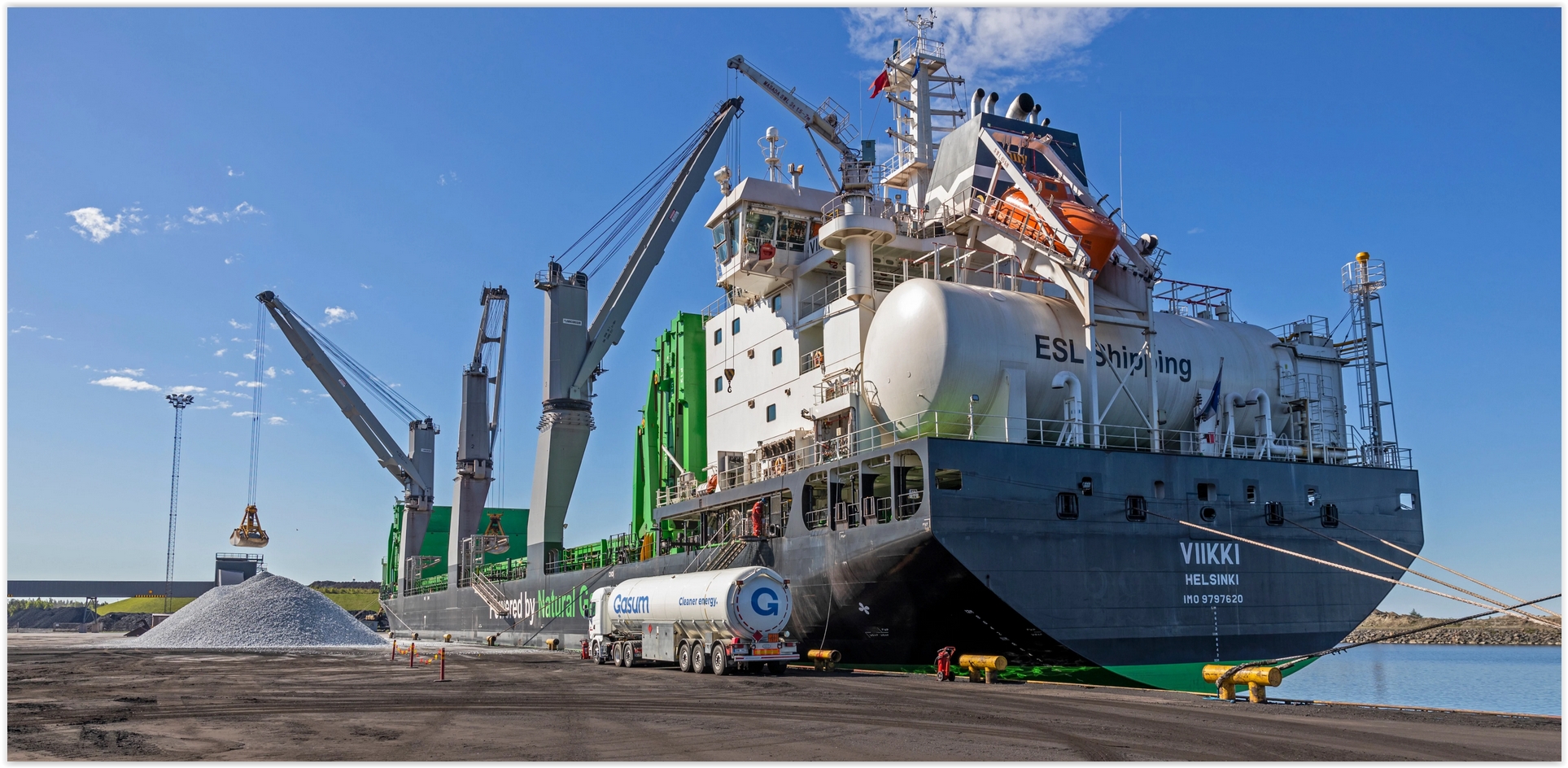 ESL Shipping first in Finland to use 100% renewable liquefied biogas in maritime transport