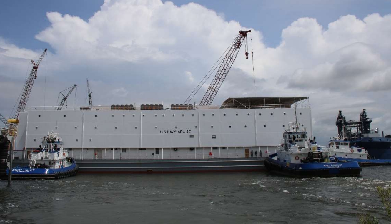 Halter Marine Launches First Two U.S. Navy Berthing Barges