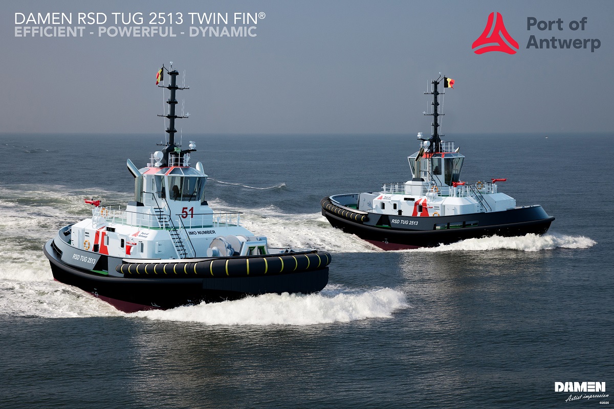 Damen to deliver two RSD Tugs 2513 for Port of Antwerp