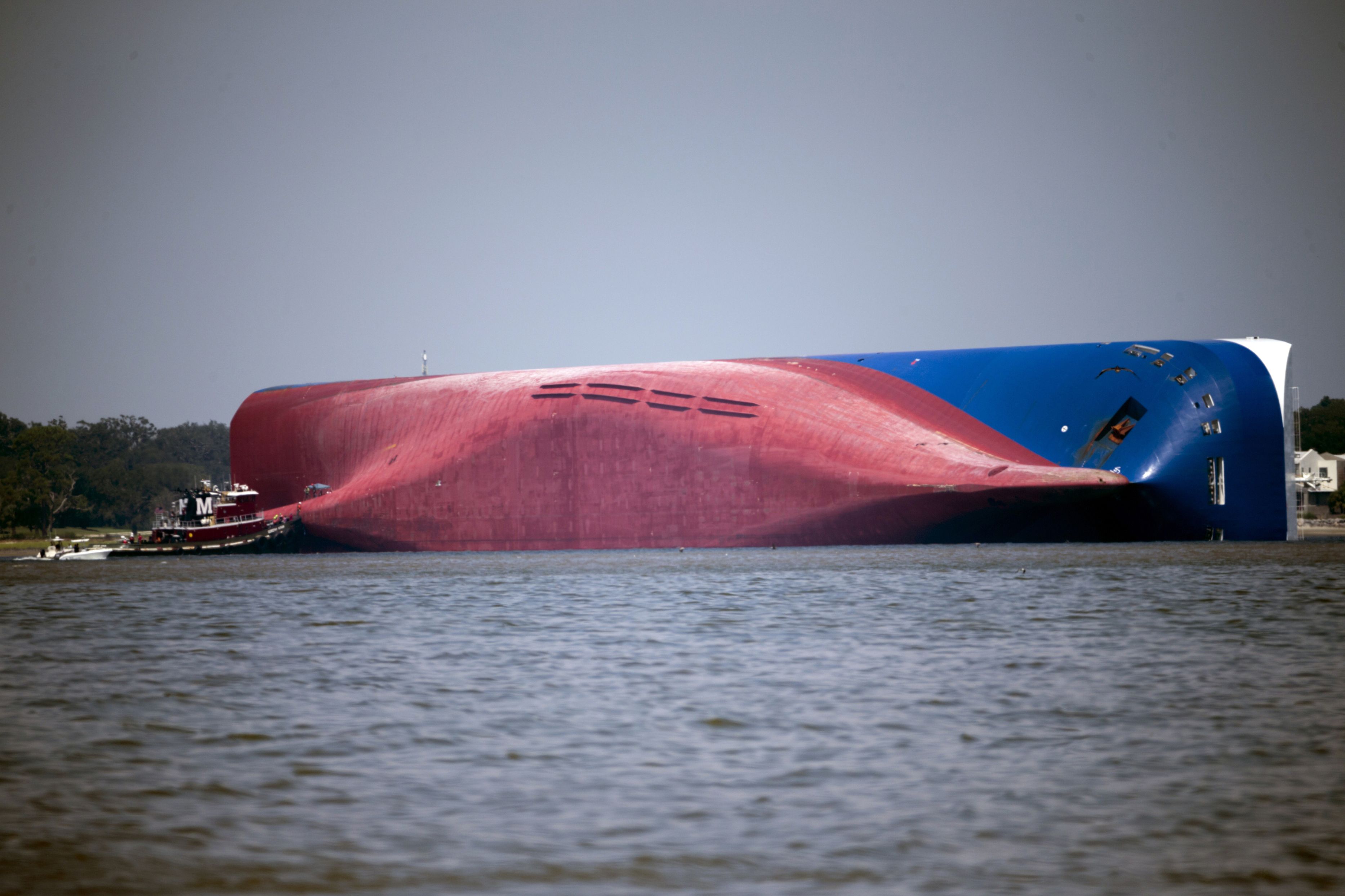 Alarms, shouts recorded before cargo ship Golden Ray overturned off Georgia