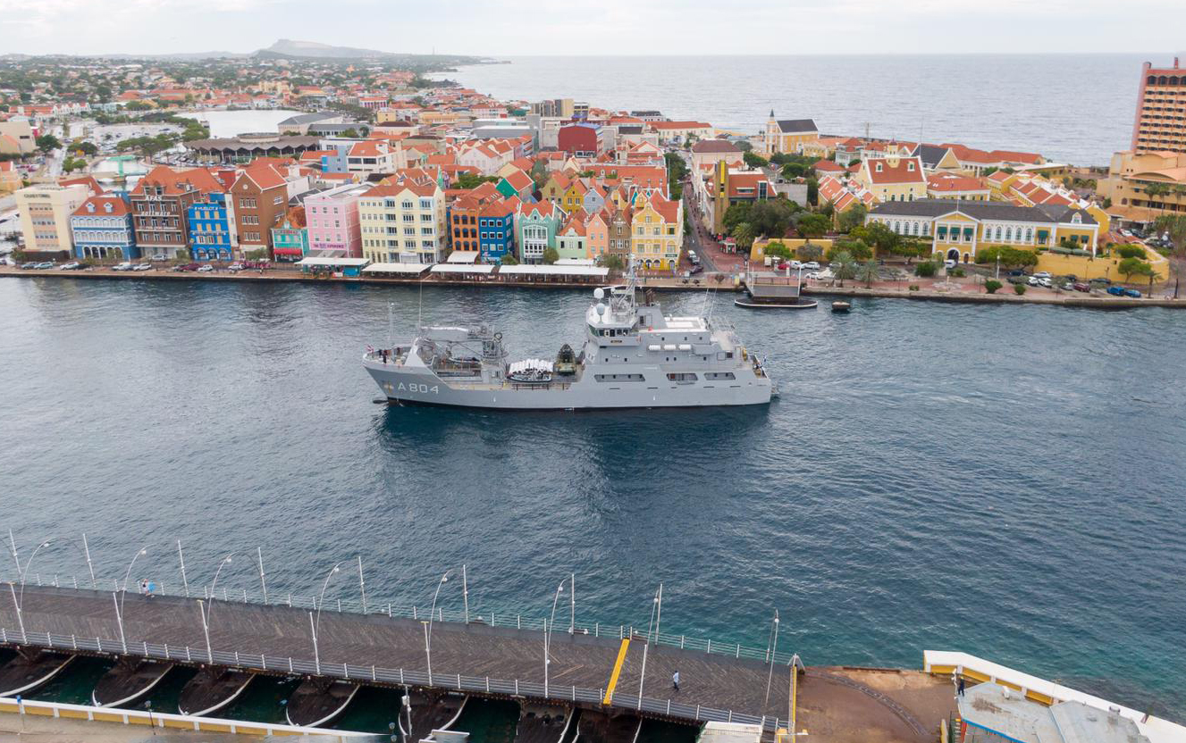HNLMS Pelikaan back in Curaçao after midlife upgrade by Damen Shipyards Den Helder