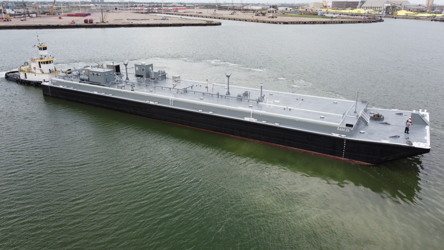 Southwest Shipyard, LP Delivers The Shearer Group, Inc. Designed 23k BBL Tank Barge