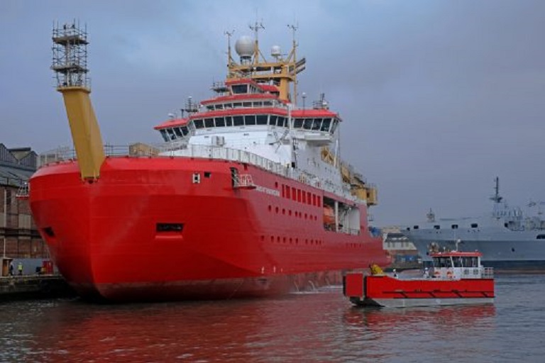 RRS Sir David Attenborough Departs Cammell Laird For Sea Trials