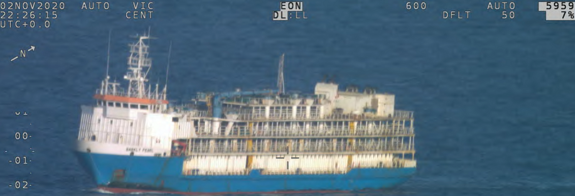 AMSA response to damaged livestock carrier to avoid environmental impacts (Video)