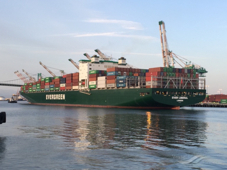 Containers fall from Evergreen Marine vessel in rough seas