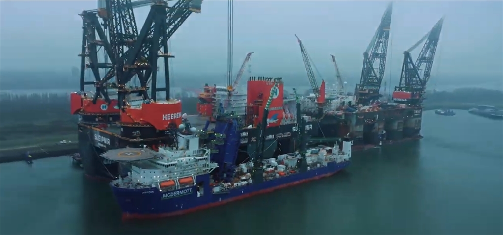 Royal IHC Successfully Installed State of the Art Pipelay Tower Onboard the McDermott International’ AMAZON Vessel