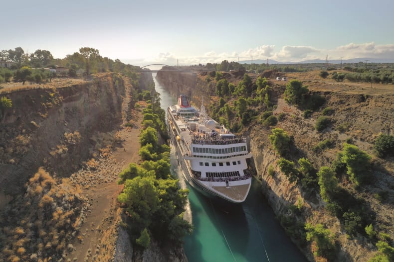 Braemar to repeat record-breaking voyage of Corinth Canal in 2022 with new cruise unveiled by Fred. Olsen Cruise Lines (Video)