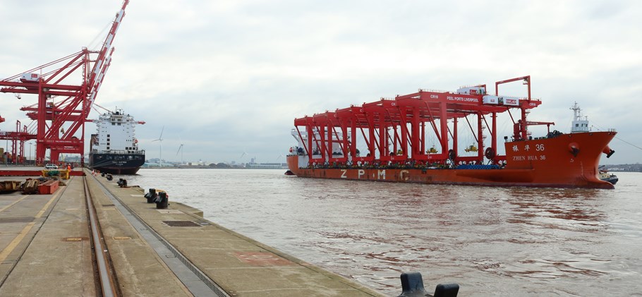 Arrival of five CRMG cranes at Port of Liverpool marks significant milestone for growth