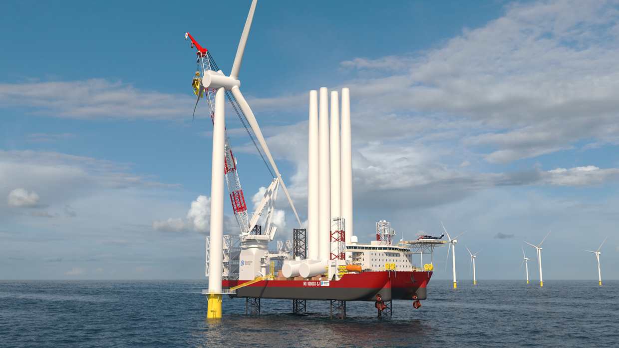 Kongsberg’s Integrated Wind Turbine Installation Vessel Technology Chosen By Keppel Amfels