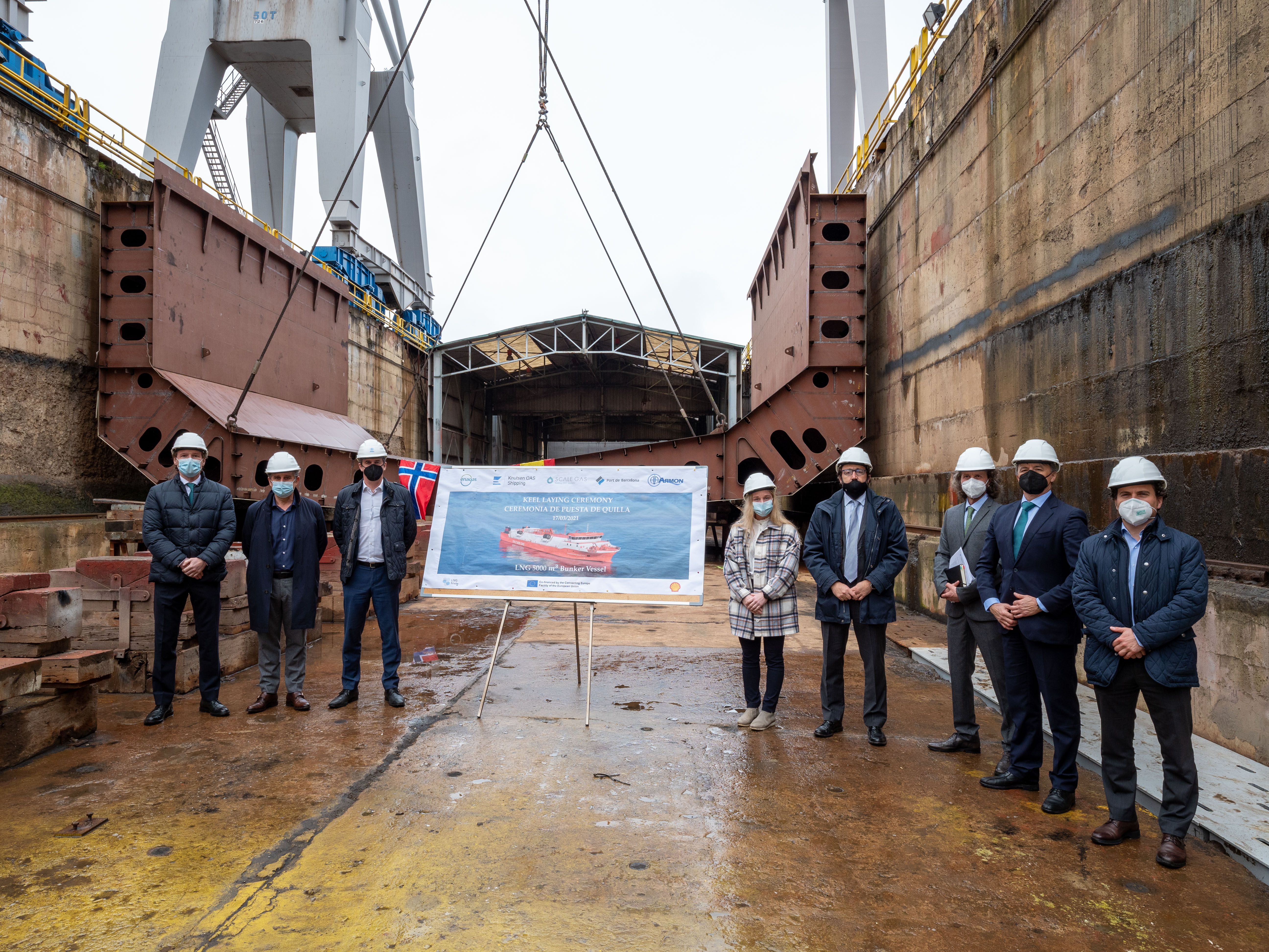 Work progresses on the first LNG supply vessel built in Spain