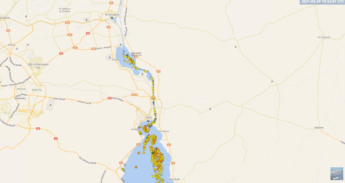 Timelapse of the Refloating operation of Ever Given and reopening the Suez Canal