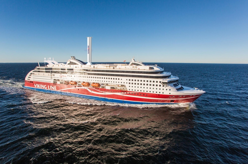 Test run of rotor sail on Viking Grace completed