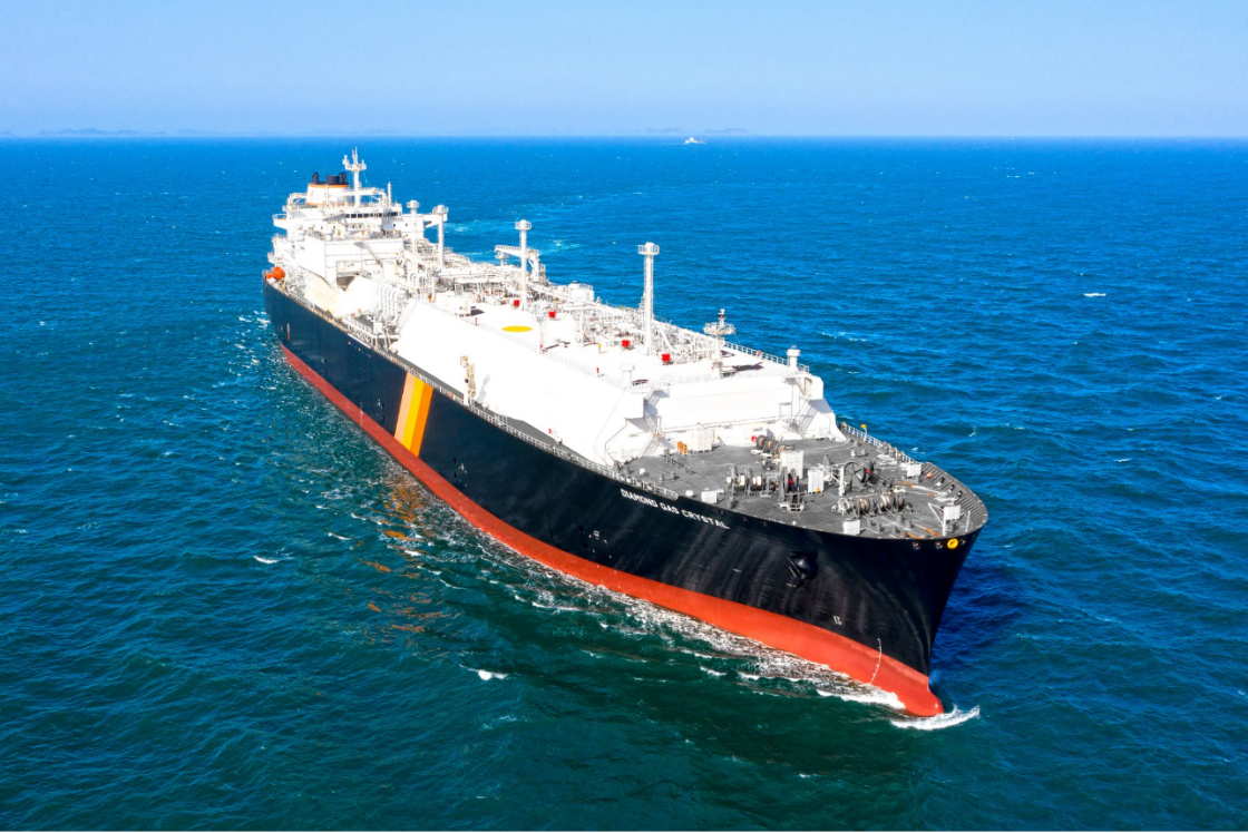 New LNG Carrier Diamond Gas Crystal Delivered for LNG Transportation from LNG Canada project