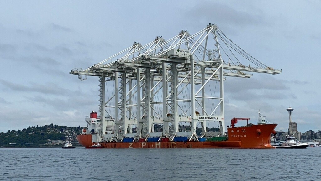 SSA Marine brings in four of the largest cranes on the West Coast to Terminal 5 in Seattle