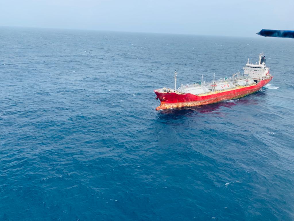 ONGC, Coast Guard Prevent Disaster as LPG Tanker Goes Adrift Near Offshore Installations