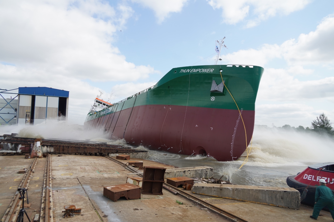 Thun Tankers successfully launched new E-Class vessel Thun Empower