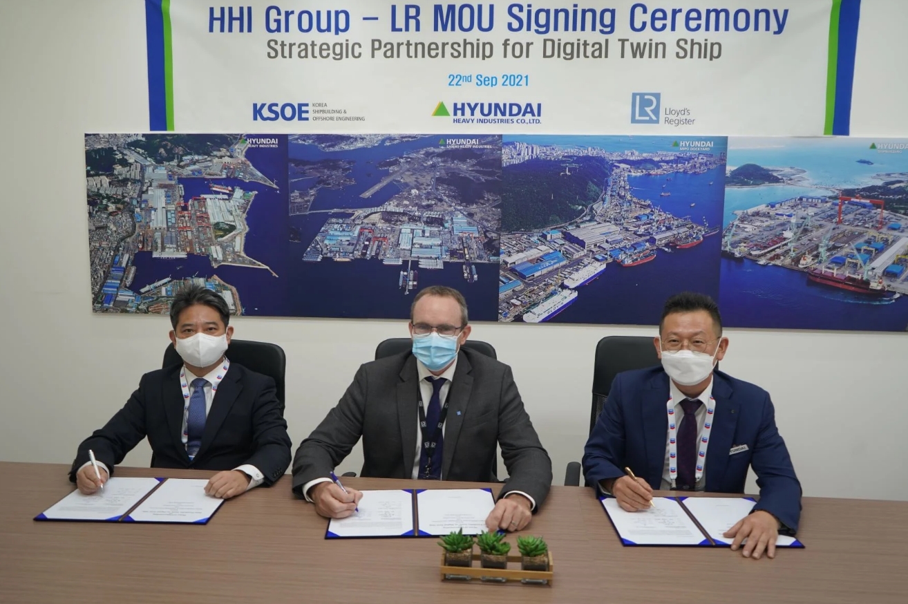 LR, HHI and KSOE sign MoU to develop digital twin technology