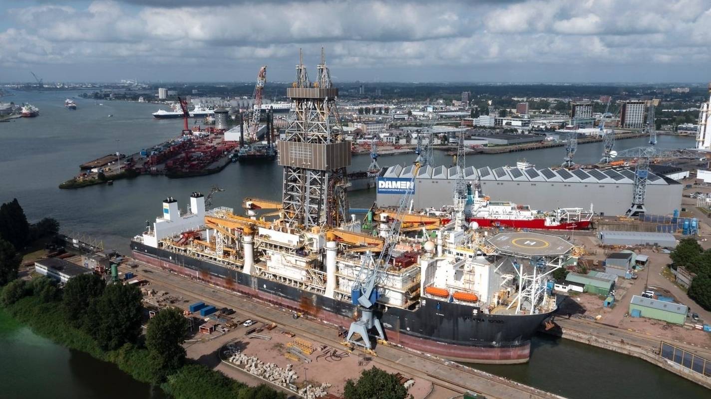 Drillship Arrives in Rotterdam for Conversion into Subsea Mining Vessel