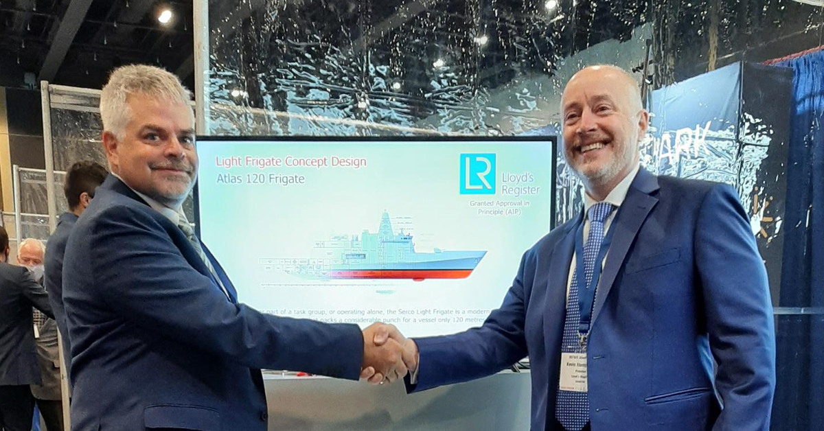 Serco Canada’s Atlas 120 Frigate Receives LR Approval in Principle