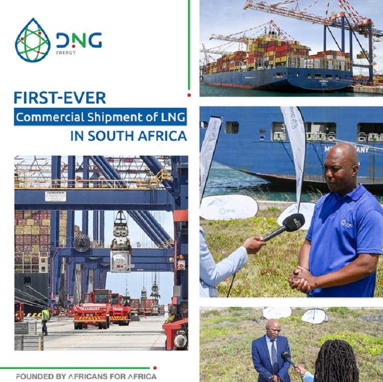 DNG Energy received South Africa’s first ever consignment of LNG from Rotterdam