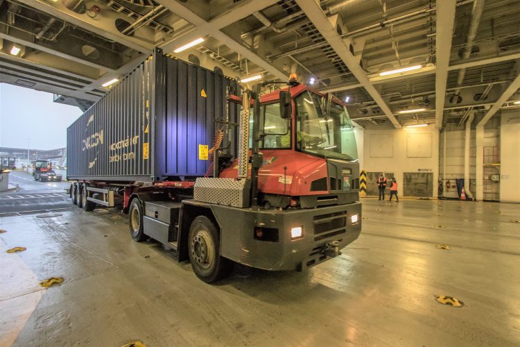 Brittany Ferries transports its first CMA CGM container from France to UK