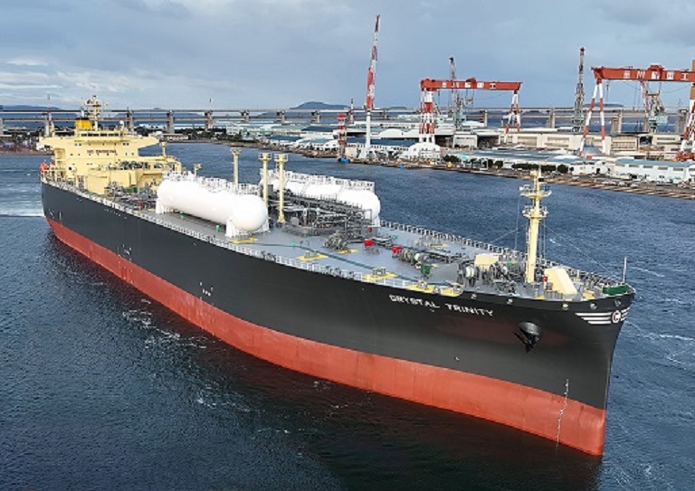 Kawasaki Heavy Industries delivered LPG-fueled LPG carrier Crystal Trinity to Kumiai Navigation