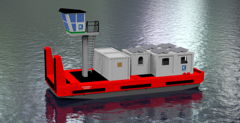 KOTUG starts with zero-emission transportation from Amsterdam to Zaandam with the first electric E-Pusher™ Type M