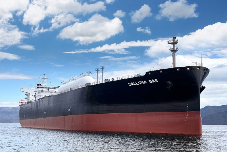 LPG-fueled LPG carrier CALLUNA GAS Delivered by Kawasaki Heavy Industries